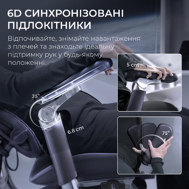 Крісло офісне Sihoo DORO S300 Mesh Dark Grey