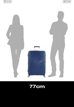 Валіза American Tourister Soundbox Spinner L, розширена, 77 см, 97/110 л, темно-синя (Midnight Navy)