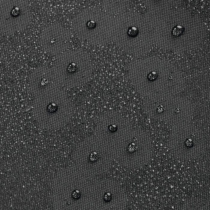 iDesign водонепроникна шторка для душу з поліестеру, чорна, 180x200 см, посилений край, прана