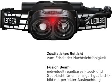 Ліхтар налобний Ledlenser H19R Signature, 4000 лм, LED, акумуляторний, водонепроникний IP67, з червоним світлом, Bluetooth, USB-магнітна зарядка, для шолома, для MTB, Outdoor, преміум-якість