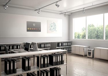 Шредер Leitz IQ Office P5 Mikroschnitt: надійний офісний шредер для безпечного знищення документів, білий, сертифікований TÜV+GS, 2 години роботи, 23L контейнер