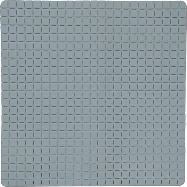 Антибактеріальний килимок для душу MSV Premium, сірий, 54x54 см, з присосками, аромат троянди, прати при 60°C