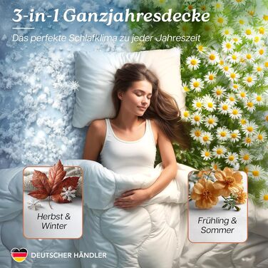 Літня ковдра Premium Duvet 135x200 см, гіпоалергенна всесезонна ковдра для сну