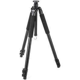 Професійний штатив Walimex Pro FT-665T, надзвичайно стабільний, вантажопідйомність 12 кг, 3 секції, діаметр ніжок 32/28/24 мм, 3 пінні ручки, рівень і компас, з великою сумкою, висота 185 см
