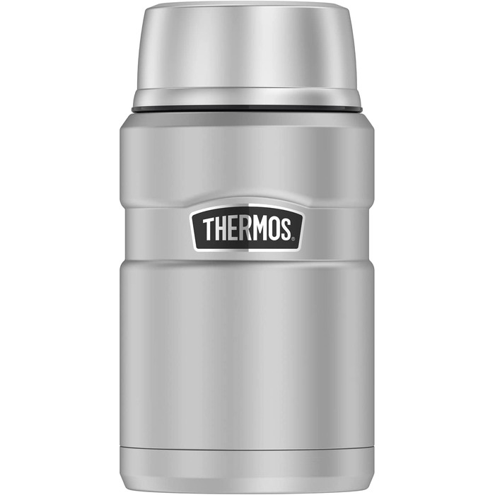 Термос для їжі Thermos STAINLESS KING 0,71 л з нержавіючої сталі, зберігає тепло 14 годин і холод 24 години, герметичний, великий харчовий контейнер для супу, мюслі, страв, підходить для миття в посудомийній машині, без ложки