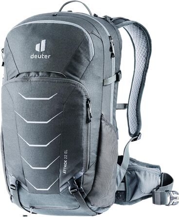 Велосипедний рюкзак Deuter Attack 22 EL з протектором, графітовий