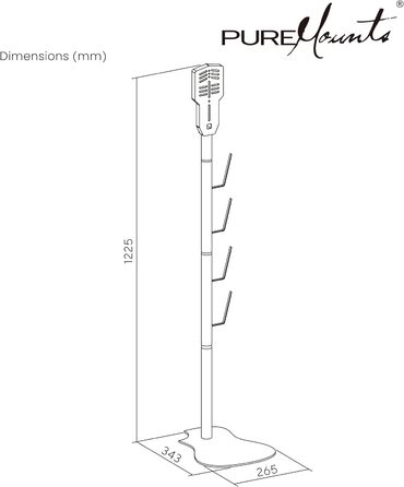 Підставка-стійка для пилососів PureMounts, універсальна, сумісна з Dyson, Philips, Samsung, Bosch, Miele, Anyson, Xiaomi, біла, тримач аксесуарів