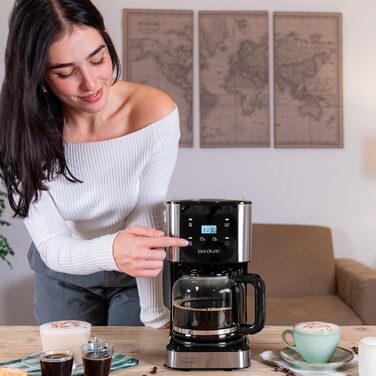 Кавомашина Cecotec Coffee 56 Heat: 12 чашок, 1.3л, сталь, LCD, програмування, автоматичне відключення