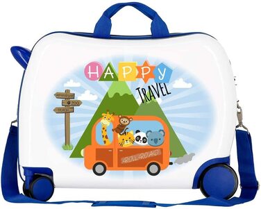 Дитячий валізу Roll Road Little Me, жорсткий ABS, 50x38x20 см, 34 л, 2,1 кг, 4 колеса, з кодовим замком, різнокольоровий, ручна поклажа