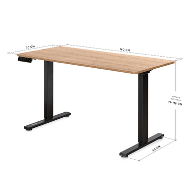 Стіл Mealux PowerDesk Duo XL Mahogany (арт. EVO-252 Duo Mahogany/B)