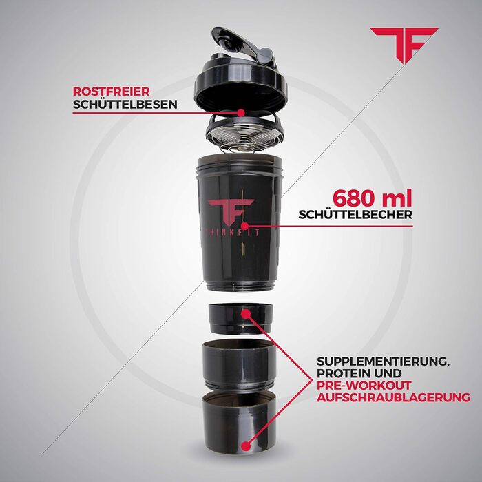 Ізотермічна ланчбокс з 6 контейнерами для їжі – BPA-Free, багаторазовий, підходить для мікрохвильової печі та морозильної камери – ланч-сумка з шейкером, органайзером для пігулок, плечовим ременем та охолоджувальними пакетами – червона сумка-холодильник