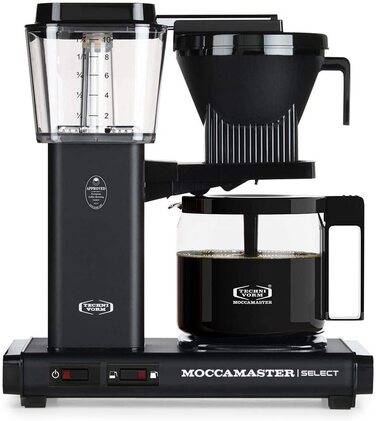 Кавоварка Moccamaster KBG Select 1.25 л 1520 Вт матова чорна + кавомолка Rommelsbacher EKM 200, 250 г, 110 Вт, комплект для приготування кави