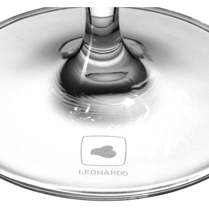 Набір келихів для червоного вина Leonardo Chateau, 6 шт, 510 мл, з гравіюванням, міцне скло, підходить для посудомийної машини