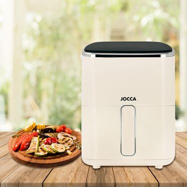 Аерофритюрниця JOCCA 5Л, безмасляна фритюрниця 1450Вт з LED сенсорним екраном та регулюванням температури, чорна