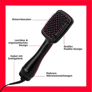 Фен-щітка для волосся Revlon Pro Collection One-Step, чорна, професійна, для укладки та сушіння