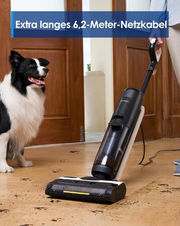 Tineco Floor ONE iFloor 5 Steam: Пилосос 2-в-1 для вологого та сухого прибирання з гарячим повітрям, 20 кПа, 40 хв роботи