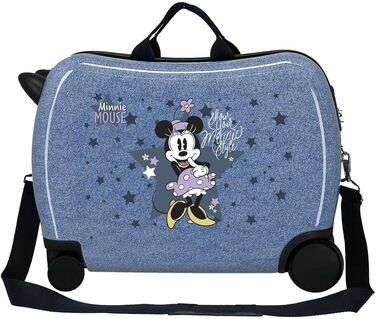 Дитяча валіза Disney Minnie Style синя 50x39x20 см, ABS, кодовий замок, 34 л, 1,8 кг, 4 колеса, ручна поклажа