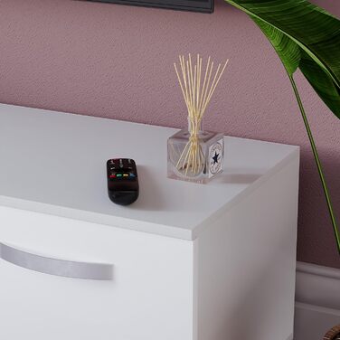 ТВ-тумба Vida Designs Cosmo, ДСП, біла, 140 см, з LED-підсвіткою