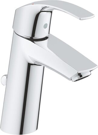Змішувач для ванної кімнати Grohe Eurosmart, економічний, хром, з витяжною пробкою, 17 см, проста установка