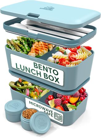 Ланчбокс Umami Bento 1500 мл, контейнер для їжі, дорослий, XL, м'ятний, багаторівневий, для чоловіків