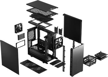 Корпус Fractal Design Define 7 Mini Black, алюміній/сталь, безшумний, Micro ATX, міні-тауер