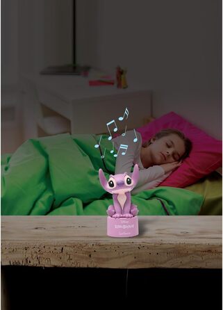 Дитячий Bluetooth-нічник Lexibook Disney Stitch & Angel, рожевий, модель NS02D1