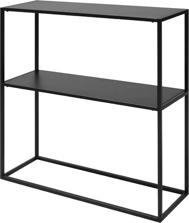 Консольний стіл AC Design Furniture Nino з металу, чорний, індустріальний стиль, з 1 полицею, для вітальні та передпокою, 79,5x80,5x26 см