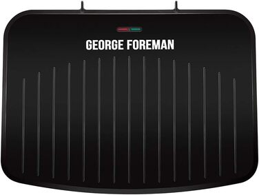 Електричний гриль George Foreman 25820, універсальна антипригарна плита, тостер, швидкий нагрів, чорний, великий