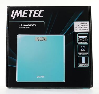 Електронна вага Imetec Precision ES13 200, до 180 кг, LCD-дисплей, загартоване скло, батарейки в комплекті