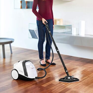 Парова швабра Polti Vaporetto Smart 120 з високотисковим бойлером, 4 бар, знищує 99,99% вірусів, мікробів і бактерій, 14 насадок