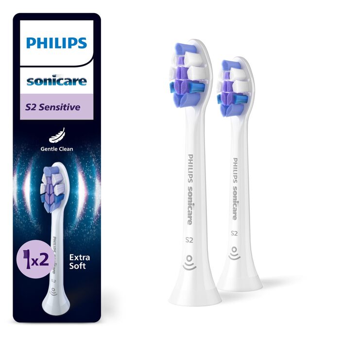 Смінні насадки для електричної зубної щітки Philips Sonicare S2 Sensitive, білі, 6 шт, HX6056/87