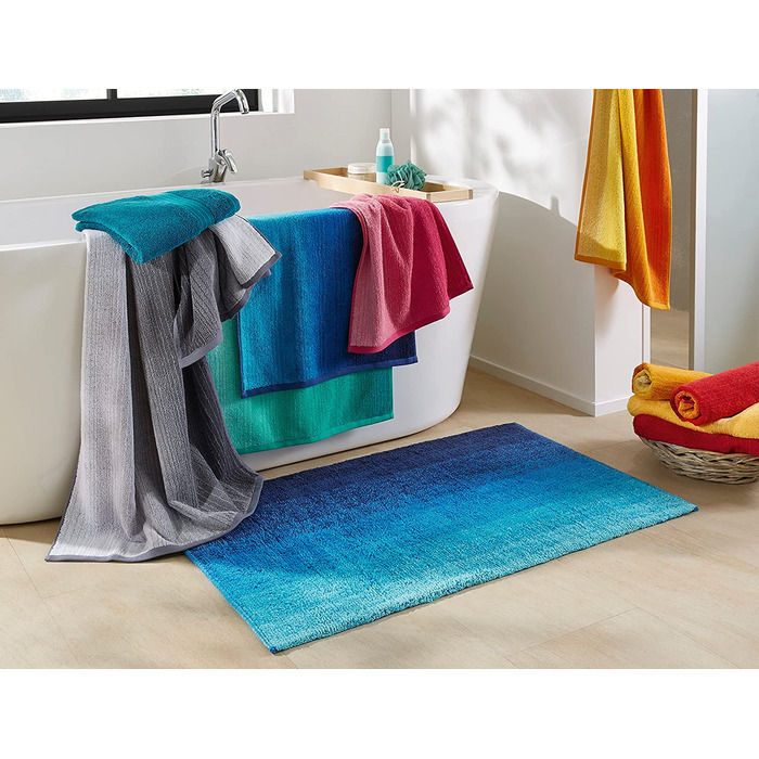 Килимок для ванної Dyckhoff Colori бірюзовий 70x120 см, 100% органічна бавовна, GOTS