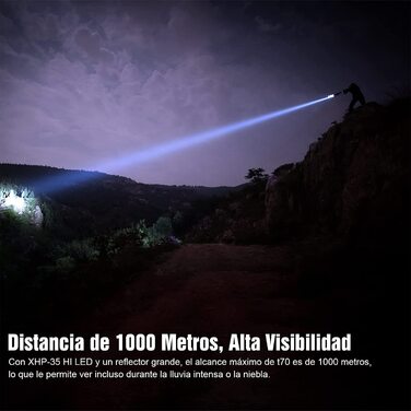 Ліхтарик TrustFire T70 LED, 2300 люмен, акумуляторний, тактичний, надяскравий, 1000 м, IPX8, 5 режимів, для полювання, кемпінгу, надзвичайних ситуацій, чорний
