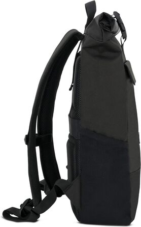 Рюкзак LARKSON Rolltop з відділенням для ноутбука, водостійкий, універсальний, чорний, для жінок і чоловіків, для університету, роботи, велосипеда, подорожей