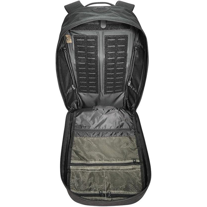 Міський рюкзак Tasmanian Tiger TT Urban Tac Pack 22 л, легкий, для чоловіків, університету, роботи, спорту чи школи, зі знімними поясним і грудним ременями, Molle-сумісний, чорний