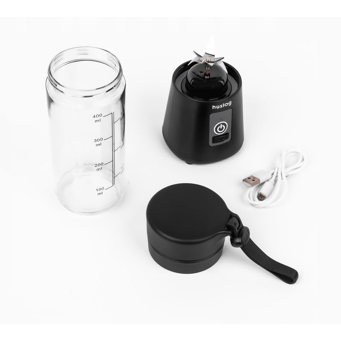 Блендер для смузі Philips HUS1025 500W з пляшкою Blend & Go 600мл, 2 швидкості, чорний