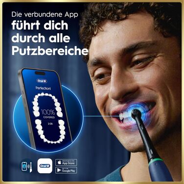 Електрична зубна щітка Oral-B iO Series 9, Sapphire Blue (чорний/синій), магнітний привод, преміум-якість