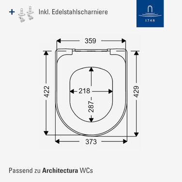 Сидіння для унітаза Villeroy & Boch Architectura D-подібне, біле глянцеве, з мікроліфтом (SoftClose), знімне, термопласт (дуропласт), арт. 98M9C101