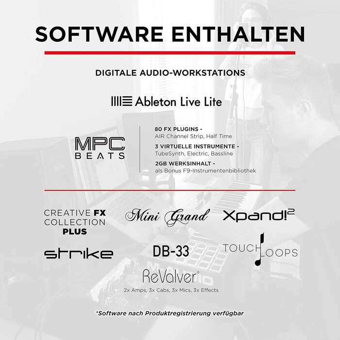 M-Audio Air 192|6: USB аудіоінтерфейс для запису в студійній якості (2 XLR/Line входи + софт)