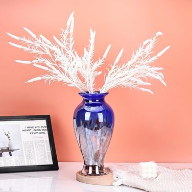 Ваза для квітів Murano Glas Mevsvase, блакитна, 30 см - декор на стіл, весілля, інтер'єр