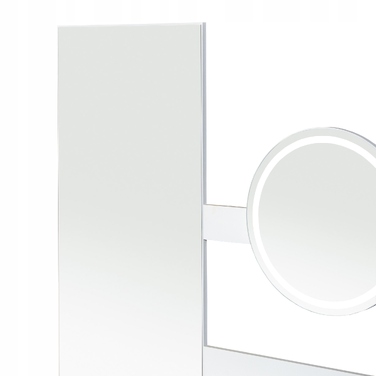 Косметичний столик з LED-дзеркалом Elden TK012, білий (два дзеркала, три режими підсвічування)