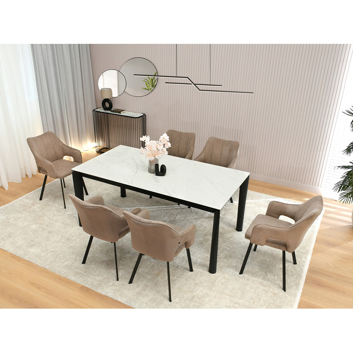 Стілець Mebel-Partner, штучна шкіра, бежевий, 1 шт.