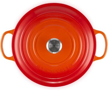Жаровня Le Creuset Signature з чавуну з кришкою, Ø 30 см, об'єм 8.1 л, для всіх типів плит, включаючи індукційну, кольорова: Огнений Рубін