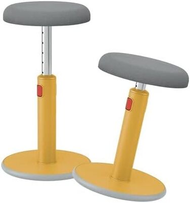 Ергономічний стілець Leitz Active Ergo Cosy, регульований по висоті 46-79 см, жовтий, для офісу, модель 65180019