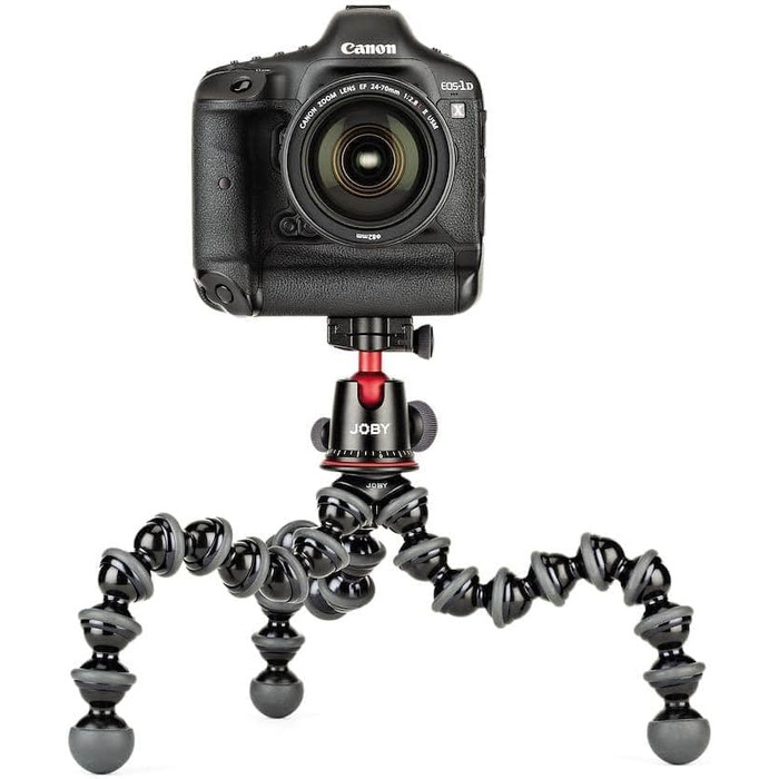 Гнучкий штатив JOBY GorillaPod 5K з кульовою головкою для DSLR, бездзеркальних камер, вантажопідйомність 5 кг, чорний, вироблено в Італії