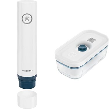 Набір для вакуумування ZWILLING Fresh & Save: ручний вакуумний насос та скляний контейнер S, білий La Mer