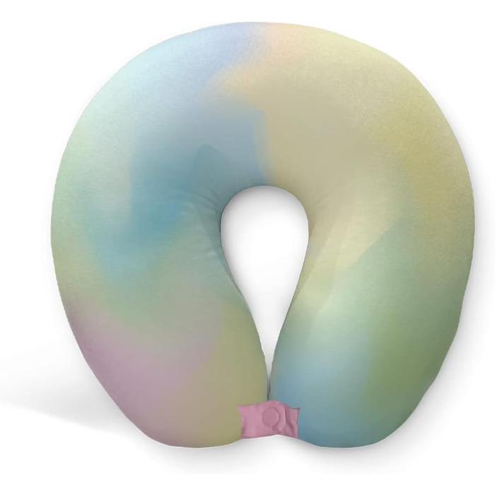 Подушка для подорожей I-TOTAL® м'яка на шию Rainbow Dream, ергономічна дорожня подушка з підтримкою шиї, яскрава веселка, для комфортного сну в дорозі