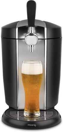 H.Koenig Bierzapfanlage BW1778: Система для пива з нержавіючої сталі, інтегрована охолодження 4°C, сумісна з 5л кегами, професійне використання