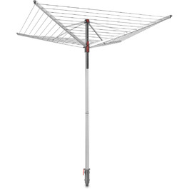 Vileda Sun-Lift Compact сушарка для білизни, 40 м, регульована висота 1,55-1,72 м, Easy-Lift, 8 тримачів, чохол UV, сіра, еко-упаковка