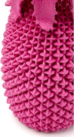 Ваза Kare Design Ananas Рожева, Ручна Розпис, 30x15x15 см - Декоративна ваза для квітів у вітальню, на полицю, Екзотичний декор